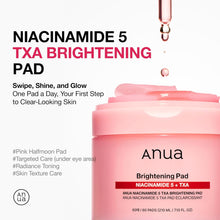 Load image into Gallery viewer, Anua Niacinamide 5 TXA Toner Pads – Hydrating Facial Pad for Even-Looking Skin Tone &amp; Daily Radiance Care, Glow up Under-Eye with Tranexamic Acid, Korean Skin Care (210ml, 60 Pads)