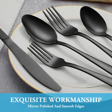 Load image into Gallery viewer, MUTNITT 30 Pcs Silverware Set Service for 6,Premium Stainless Steel Flatware Set,Mirror Polished Cutlery Utensil Sets,Durable Kitchen Eating Tableware Sets,Include Fork Knife Spoon,Dishwasher Safe