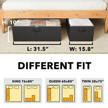 Load image into Gallery viewer, SpaceAid 2 Pack 10&quot; High Under Bed Storage Containers, Large Underbed Storage Organizer Bins with Lids for Bedroom, Dorm, Clothes, Closet Organization, Bed Sheets and Blankets (Gray)