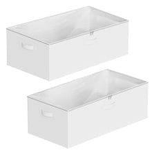 Load image into Gallery viewer, SpaceAid 2 Pack 10&quot; High Under Bed Storage Containers, Large Underbed Storage Organizer Bins with Lids for Bedroom, Dorm, Clothes, Closet Organization, Bed Sheets and Blankets (Gray)