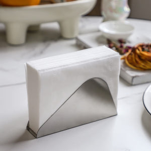 Napkin Holder Set of 2 - Stainless Steel Napkin Holders for Tables Modern Serviette Holder Tissue Dispenser Perfect for Outdoor Events (Silver-1)