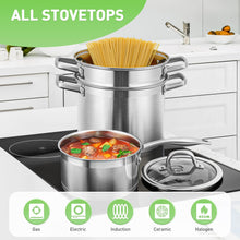 Load image into Gallery viewer, Duxtop Professional Stainless Steel Pots and Pans Set, 17PC Induction Cookware Set, Impact-bonded Technology