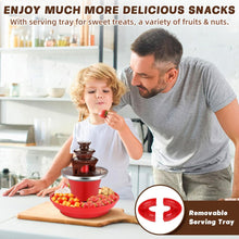Load image into Gallery viewer, Mini Chocolate Fondue Fountain, Mini Chocolate Melting Pot, MIni Warmer Machine for Milk Chocolate, Cheese, Butter, Candy