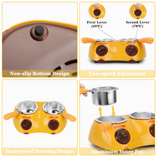 Load image into Gallery viewer, Outamateur Chocolate Melting Pot Electric Chocolate Fondue Mini Fondue Candy Maker with Double Melting Pot for Milk Chocolate,Cheese,Butter,Candy