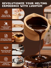 Load image into Gallery viewer, Chocolate Melting Pot Candy Melts Melter with 2 Insert Pots and Spatula, 4 Cups Capacity Warmer Machine, Ideal Dipping Tool Kitchen Supplies for Making Cake Pop Covered Strawberries Fondue