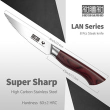 Load image into Gallery viewer, Fillet Knife 7 Inch, Professional High Carbon Stainless Steel Boning Knife for Meat, Ultra Sharp Japanese Fish Fillet Knives with Ergonomic Wood Handle