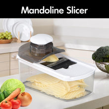 Load image into Gallery viewer, Mandoline Slicer Vegetable Slicer With 2 L Container for Potatoes, Tomatoes, Cucumbers, Carrots With 10 Blades White