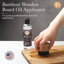 Load image into Gallery viewer, Cutting Board Oil Applicator - Brush for Applying Mineral Oil, Wax, and Wood Oil on Cutting Boards, Butcher Blocks, Bamboo, and Wooden Utensils - Oil Applicator for Sealing Maintaining Wood Surfaces