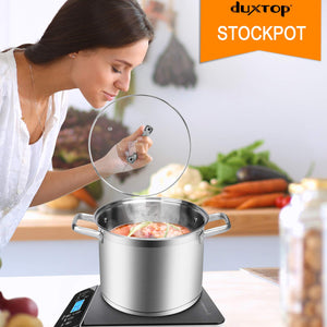 Duxtop Professional Stainless Steel Cookware Induction Ready Impact-bonded Technology (4.2Qt Stockpot)