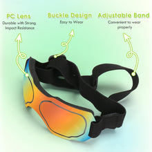 Load image into Gallery viewer, Small Dog Goggles, UV Protection Sunglasses for Small to Medium Breed Dog, Snow-Proof Windproof Goggles with Flexible Straps for Puppy Dogs (Red)