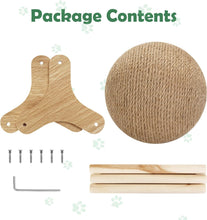 Load image into Gallery viewer, Outamateur Sisal Cat Scratching Ball, Cat Scratcher Ball Toy with Stable Stand, Interactive Exercise Toy for Small Pet Interactive Exercise and Play