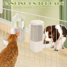Load image into Gallery viewer, 34oz Hanging Automatic Cat Food and Water Dispenser, 1L Auto Gravity Pet Feeder Set, Cage Cat Dog Feeder for Kitten Puppy Bunny Guinea Pig (Milk Coffee)