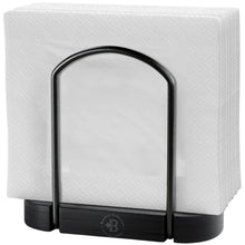 Load image into Gallery viewer, Napkin Holder for Table - Modern Black Napkin Dispenser, Bamboo and Iron Design, Non-Slip, Suitable for Kitchen, Dining, Farmhouse, Cocktail, Picnic, Bar, Outdoor Use - Holds Paper Napkins, Mail, Bill