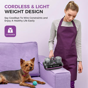 Mattress Vacuum Cleaner - 5-in-1 Cordless Bed Vacuum Cleaner, Powered by UV-C Light & Ultrasonic Technology, 16Kpa Strong Suction,Low Noise,Suitable for Dust, Pet Hair, Etc.