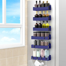 Load image into Gallery viewer, 4 Pack Magnetic Spice Rack Organizer for Refrigerator and Oven, Black Fridge Organizers and Storage for Kitchen