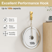 Load image into Gallery viewer, Self-Adhesive Wall Hooks - 4 Pack, Black Metal Coat &amp; Towel Hooks for Hanging: Hold 13 LB, Ideal for Bathrooms, Shower, Kitchen &amp; Doors