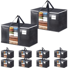 Load image into Gallery viewer, HomeHacks Extra Large Moving Bags with Visible PVC Window, Lightweight but Durable Storage Bags with Reinforced Handles, Storage Totes for Packing, Moving, Storage (93L, 6-Pack)