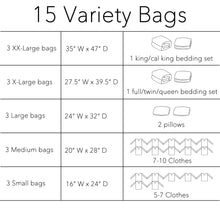 Load image into Gallery viewer, SpaceAid Jumbo Vacuum Storage Bags, Space Saver Sealer Compression Bags for Comforters, Blankets, Pillows, Bedding, Clothes (X-Large 3 Pack)