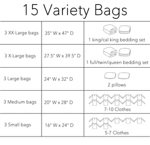SpaceAid Jumbo Vacuum Storage Bags, Space Saver Sealer Compression Bags for Comforters, Blankets, Pillows, Bedding, Clothes (X-Large 3 Pack)