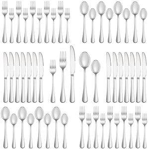 20 Piece Silverware Set Service for 4,Premium Stainless Steel Flatware Set,Mirror Polished Cutlery Utensil Set,Durable Home Kitchen Eating Tableware Set,Include Fork Knife Spoon Set,Dishwasher Safe