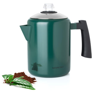 Mixpresso Stainless Steel Stovetop Coffee Percolator, 52 oz Classic Percolator Coffee Pot, Excellent As Camping Pot, 12 Cup Stainless Steel Camping Coffee Makers, Cool-Touch Handle.