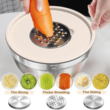 Load image into Gallery viewer, Umite Chef Mixing Bowls with Airtight Lids Set with Grater Attachments Silicone Kitchen Utensil Set