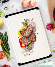 Load image into Gallery viewer, Large Cutting Boards for Kitchen - 18 x 12 Inch Plastic Dishwasher Safe Cutting Board with Deep Juice Groove - Non-Slip, Durable Carving Board for Vegetables, Fruits and Meats
