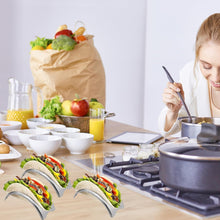 Load image into Gallery viewer, Taco Holder Stand Set of 24 Stainless Steel Taco Holders for Soft Hard Shell Taco Rack Burritos and Tortillas Holder for Kitchen Restaurant
