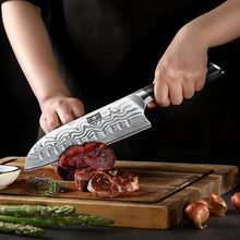 Load image into Gallery viewer, 5 Pieces Knife Set, Professional Powder Steel Chef Knife Set, Ultra Sharp Japanese Kitchen Knives Set with Ergonomic Pakkawood Handle