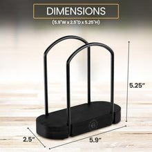Load image into Gallery viewer, Napkin Holder for Table - Modern Black Napkin Dispenser, Bamboo and Iron Design, Non-Slip, Suitable for Kitchen, Dining, Farmhouse, Cocktail, Picnic, Bar, Outdoor Use - Holds Paper Napkins, Mail, Bill