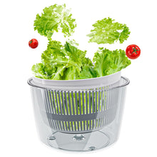 Load image into Gallery viewer, Salad Spinner Lettuce Spinner, Wash, Spin &amp; Dry Salad Greens, Vegetable Washer Salad Dryer With Rotary Handle for Fruits &amp; Vegetables, High Efficiency Vegetable Spinner Kitchen Gadget 3Qt White