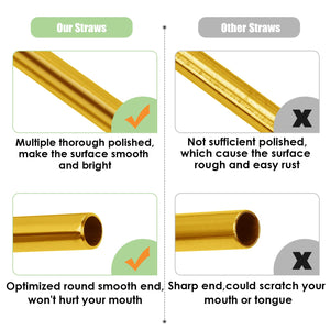 20 Pack Reusable Stainless Steel Metal Straws,10.5" & 8.5" Reusable Drinking Straws with 20 Silicone Tips 5 Straw Brushes 1 Travel Case,Eco Friendly Extra Long Metal Straw Fit for 20 24 30 oz Tumbler