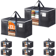 Load image into Gallery viewer, HomeHacks Extra Large Moving Bags with Visible PVC Window, Lightweight but Durable Storage Bags with Reinforced Handles, Storage Totes for Packing, Moving, Storage (93L, 6-Pack)