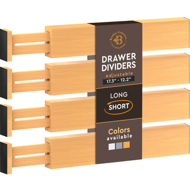 4 Pack Drawer Dividers Bamboo 2.6