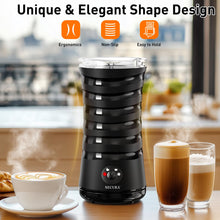 Load image into Gallery viewer, Secura Electric Milk Frother, Automatic Milk Steamer, 4-IN-1 Hot &amp; Cold Foam Maker-8.4oz/240ml Milk Warmer for Latte, Cappuccinos, Macchiato with Silicone Spatula, Silent Operation &amp; Shut-off