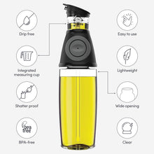 Load image into Gallery viewer, Olive Oil Dispenser Bottle with Pump - Oil Dispenser for Kitchen, Glass Oil and Vinegar Dispenser Set, Measured Cruet for Cooking - Ideal Oil Bottles for Kitchen Gadgets &amp; Gifts, 2 Pack