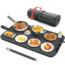 Load image into Gallery viewer, Food Warming Mat, iTRUSOU 27.5x16&#39;&#39; Electric Warming Tray with 7 Temp-Settings, Switchable Fahrenheit/Celsius, 99h Timer, Foldable Food Warmer Keep Food Warm at Buffet, Party, Sabbath, Daily Use