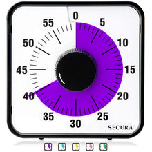 Load image into Gallery viewer, Secura 60-Minute Visual Countdown Timer, 7.5-Inch Oversize Classroom Visual Timer for Kids and Adults, Durable Mechanical Kitchen Timer Clock with Magnetic Backing (Blue)
