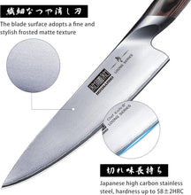 Load image into Gallery viewer, 8-Piece Kitchen Knife Set, Japanese High Carbon Super Steel Knife Set with Block, Professional Ultra Sharp Chef Knife Set with Scissors