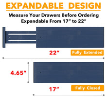 Load image into Gallery viewer, SpaceAid Bamboo Dresser Drawer Dividers 6 Pack, 4.65“ High Adjustable 12.5“-17” Drawer Organizers, Expandable Organization for Clothing, Clothes, Dressers, Natural