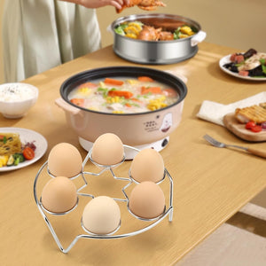 Stainless Steel Egg Steamer Rack Stackable Steamer Trays 2 Pack Combo for Egg Steamer Basket Egg Steaming Tray Steamed Rack for Pot Cook