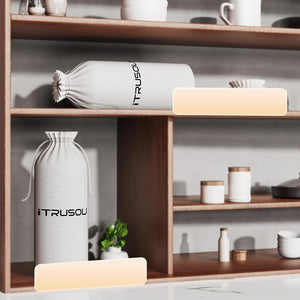 White Canvas Cylindrical Storage Bag for Electric Warming Tray