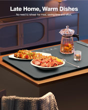 Load image into Gallery viewer, Electric Warming Tray - Full Surface Heating,Rollable &amp; Portable,Premium Silicone Nano-Material,3 Temperature Settings,Auto Shut-Off -Versatile Food Warmer for Gatherings,Parties,Everyday Use