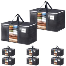 Load image into Gallery viewer, HomeHacks Extra Large Moving Bags with Visible PVC Window, Lightweight but Durable Storage Bags with Reinforced Handles, Storage Totes for Packing, Moving, Storage (93L, 6-Pack)
