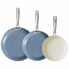 Load image into Gallery viewer, Redchef Nonstick Frying Pans Set, Ceramic Pan Skillet, Non Toxic Pans for Cooking, 8&quot; 9.5&quot; 11&quot; Ceramic Frying Pan Set PFAS &amp; PTFE &amp; PFOA Free with Stay Cool Handle, Dishwasher &amp; Oven Safe, Beige White