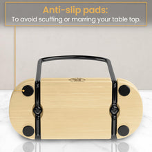 Load image into Gallery viewer, Napkin Holder for Table - Modern Black Napkin Dispenser, Bamboo and Iron Design, Non-Slip, Suitable for Kitchen, Dining, Farmhouse, Cocktail, Picnic, Bar, Outdoor Use - Holds Paper Napkins, Mail, Bill