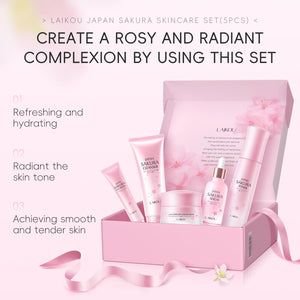 Skin Care Set, Skin Care Routine Kit for Women, Teen Face Care Kit Girls, Skincare Gift Set with Cleanser, Toner, Serum, Eye Cream, Face Cream 5pcs Mother's Day Christmas Birthday Daughter Wife
