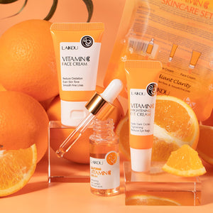 Skin Care Set Vitamin C Women Beauty Gift Sets Skin Care Kit with Cleanser, Toner, Serum, Eye Cream, Face Cream Travel Kit for Women Teen Girls Mom Daughter Birthday TSA-friendly Sizes 5pcs