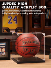 Load image into Gallery viewer, JupDec Baseball Display Case with Wood Stand, Clear Acrylic Stable &amp; Secure Game Ball Holder Showcase, UV Protection Souvenirs and Collectibles Box with Turf, Ideal Gift for Autograph Single MLB Ball