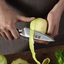 Load image into Gallery viewer, Paring Knife 3.75 Inch, High Carbon Powder Steel Forged Small Kitchen Knives, Razor Sharp Japanese Fruit Knife with Ergonomic Pakkawood Handle